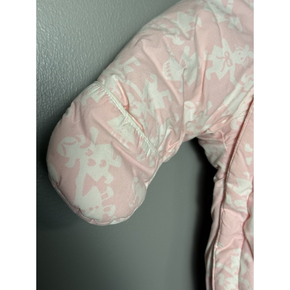 Tidykins Baby Snow Suit Girl Size 6/9 Months Pink Embroidered, Hat, Gloves, Feet - Picture 4 of 8